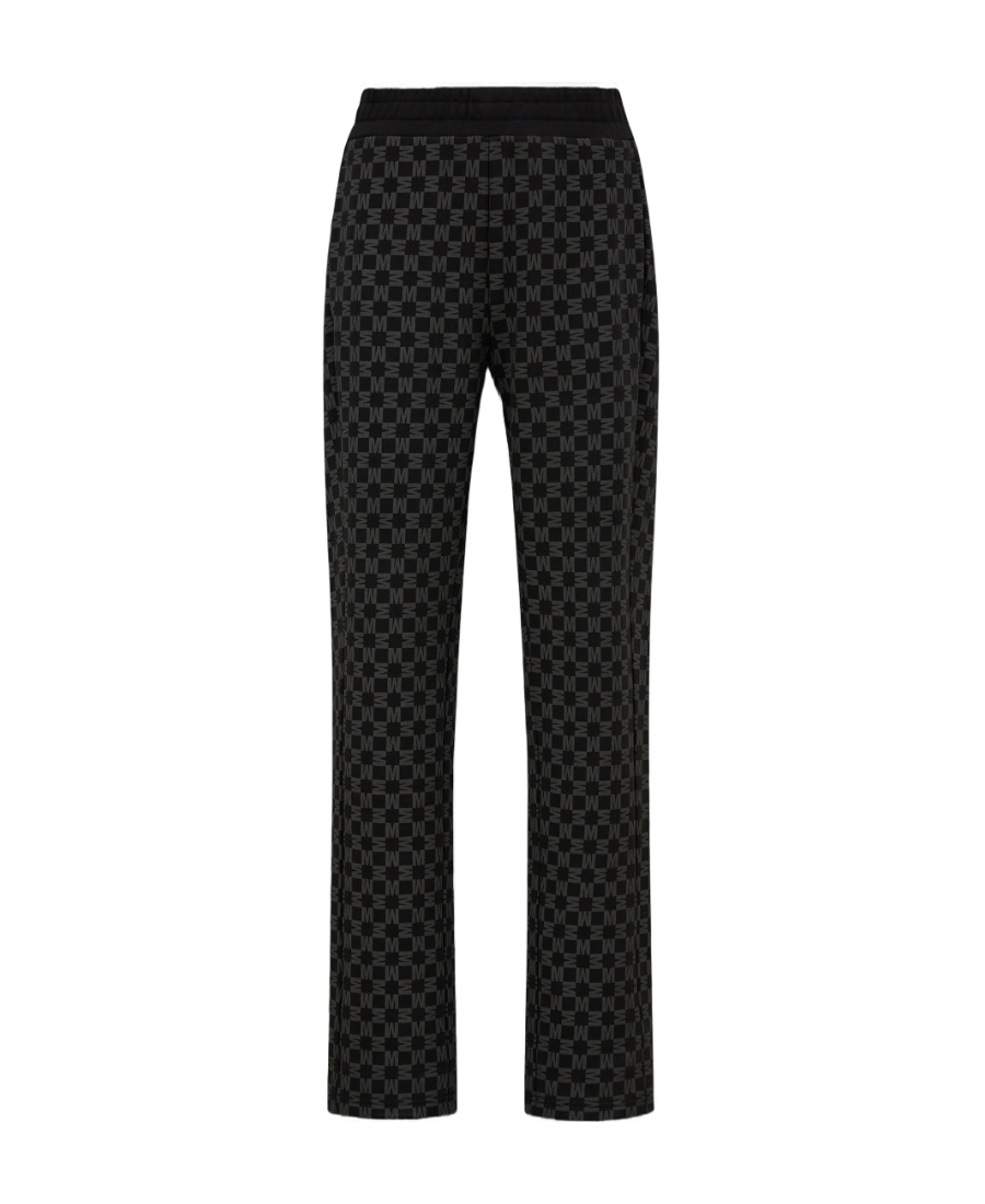 Moncler Monogram-print Track Pants In Black