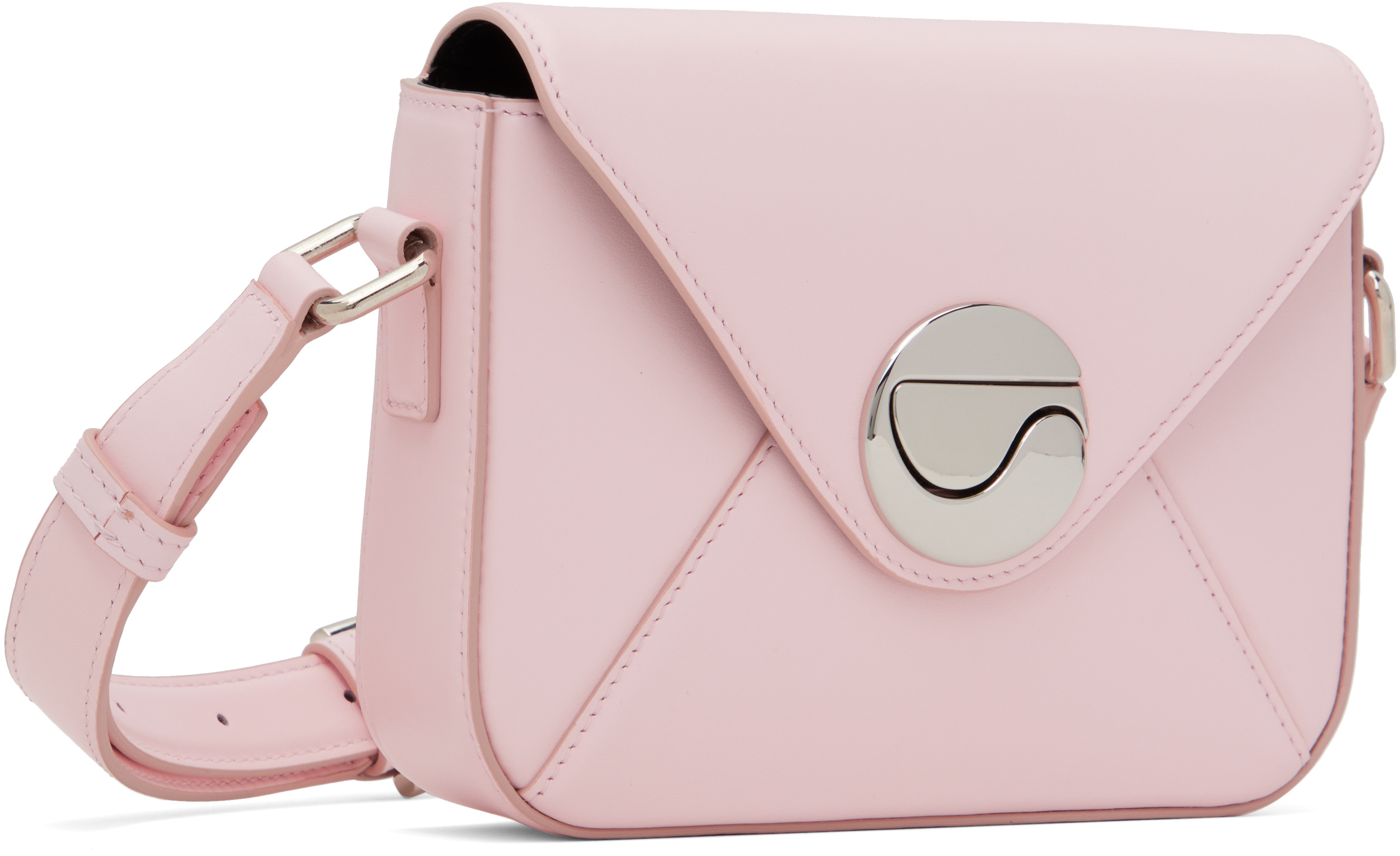 Coperni Light Pink Shoulder Bag With Clasp Fastening And Adjustable Strap In Pink