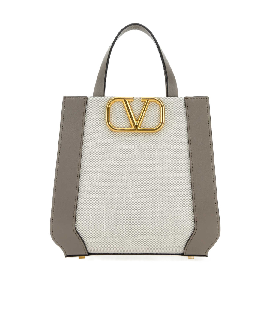 VALENTINO GARAVANI SMALL VLOGO SIGNATURE CANVAS TOTE BAG
