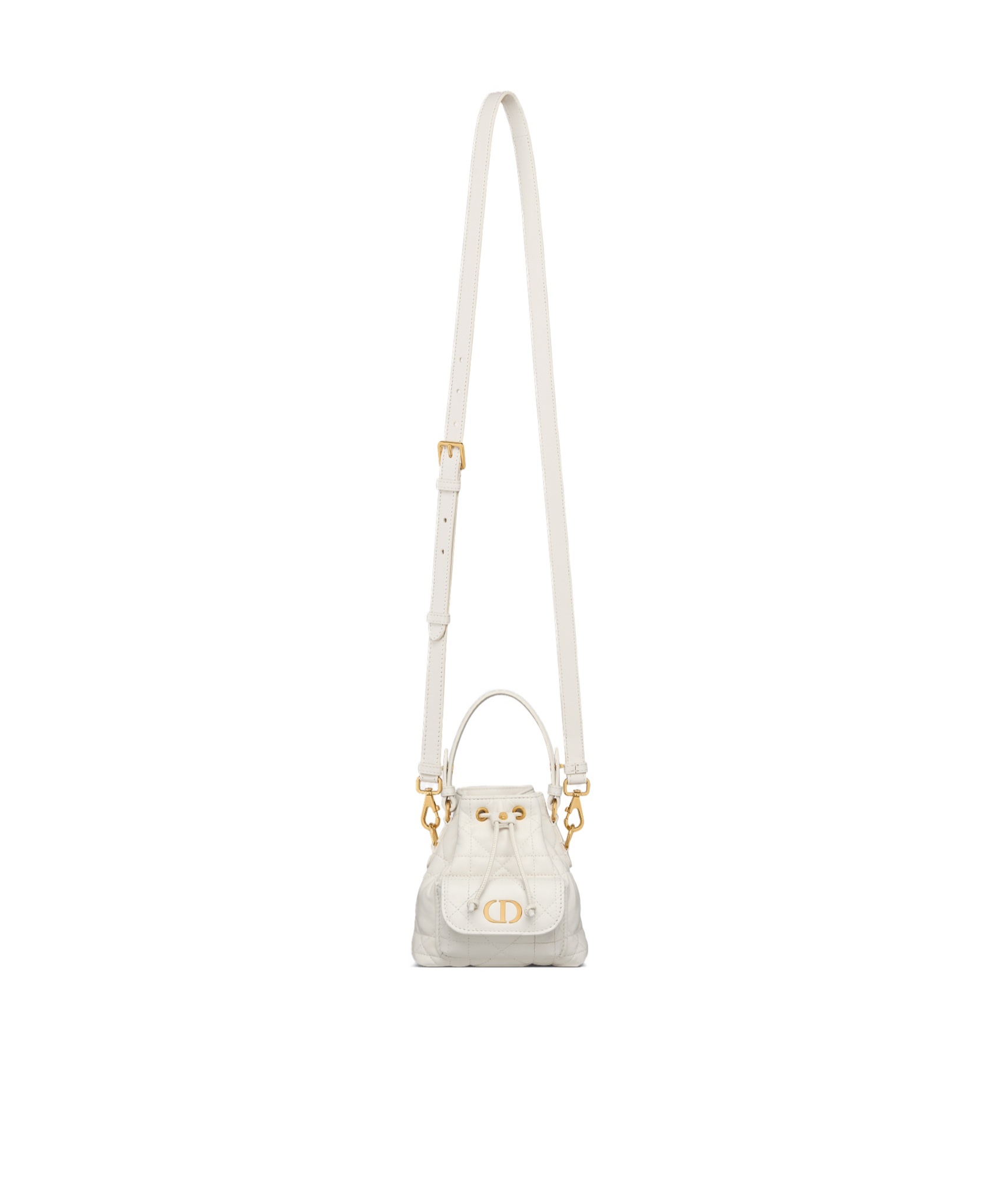 Dior Caro Nano Bucket Bag In Latte