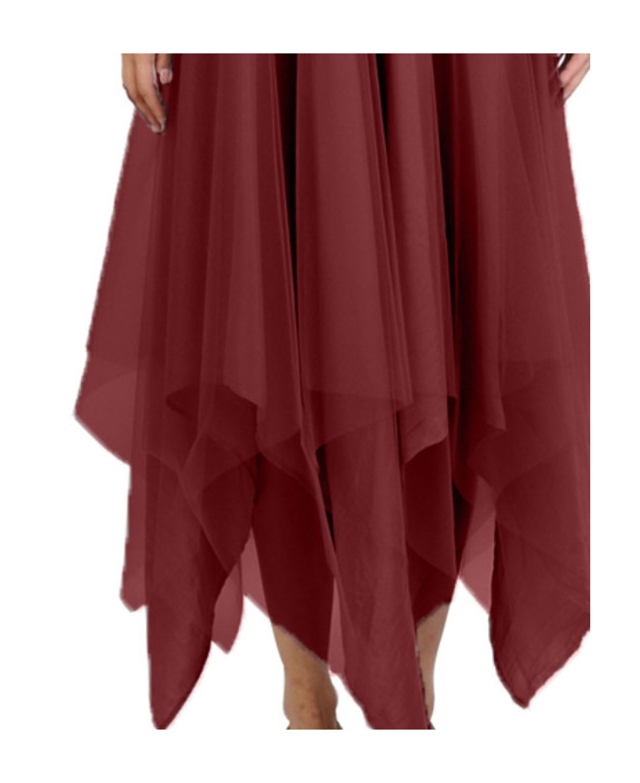 Marc Le Bihan Cascading Design Skirt In Red