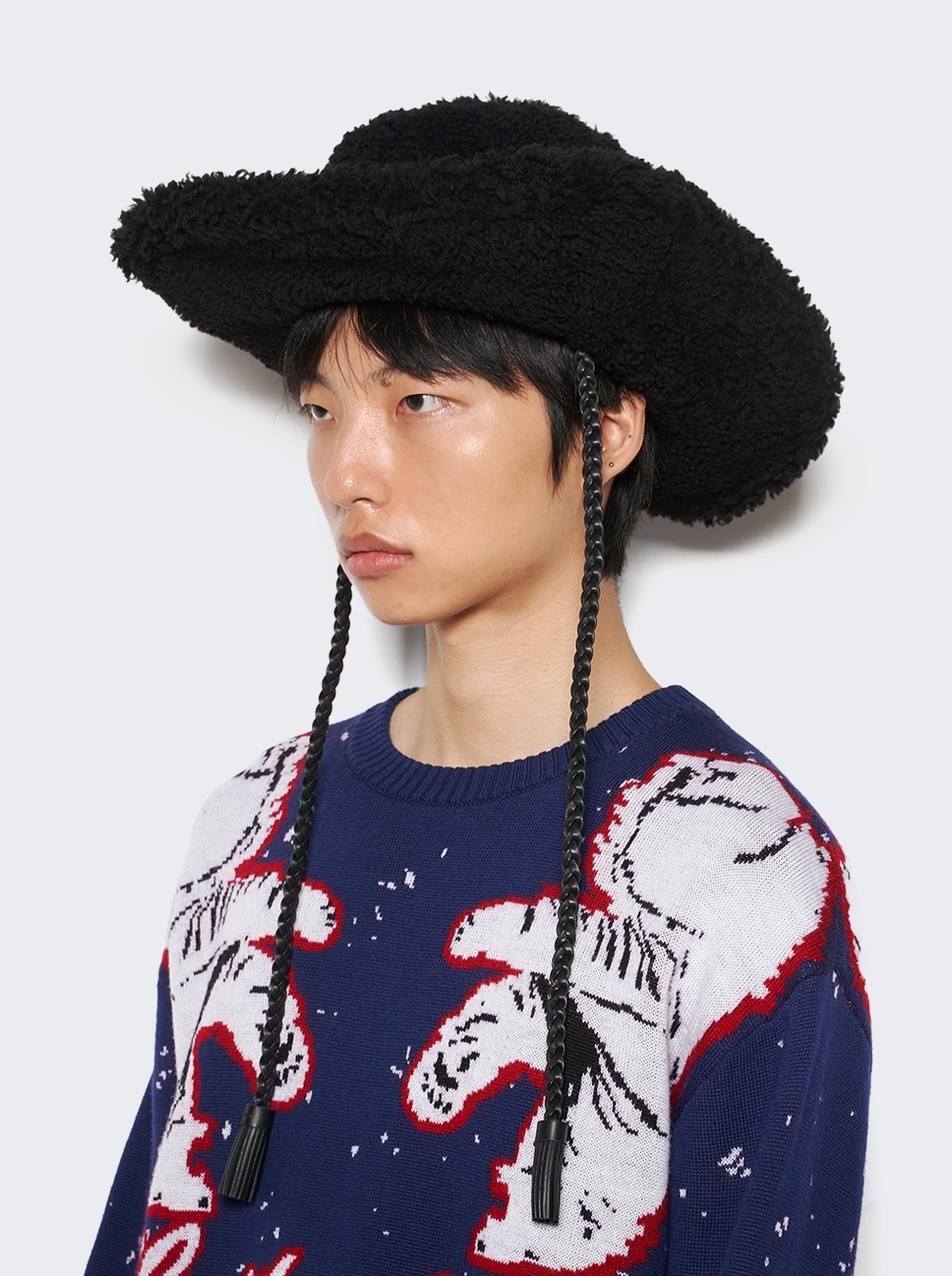 Bally Wide-brimmed Cowboy Hat In Black