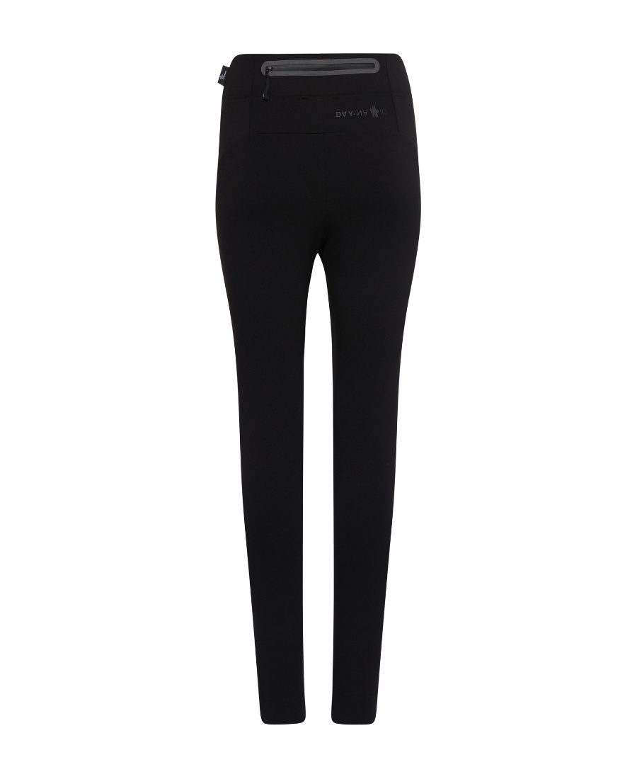 Moncler Brand-embossed Slim-fit High-rise Stretch-woven Leggings In Silver