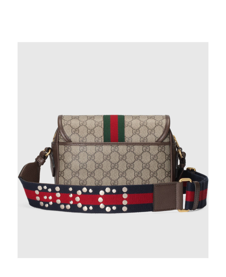 Gucci Ophidia Gg Supreme Fabric Shoulder Bag In Brown