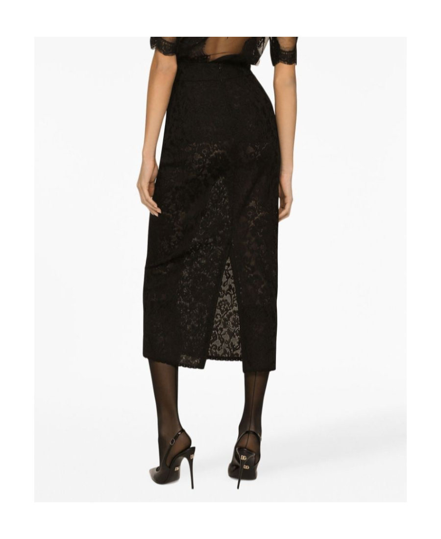 Dolce & Gabbana Tulle Calf-length Skirt In Black