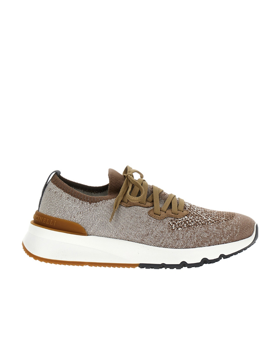 Brunello Cucinelli Men Knit Sneakers In Multicolor