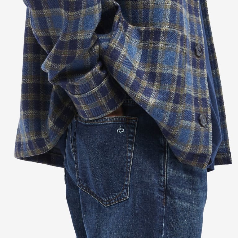 Rag & Bone Belt Ring Denim Trousers In Blue