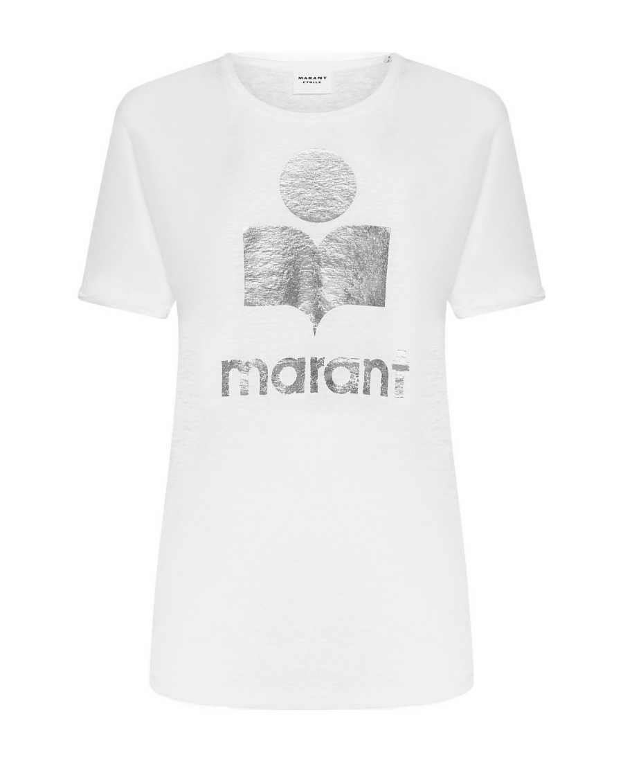 Isabel Marant Étoile Etoile Isabel Marant T-shirt Lino Logo Metal In White