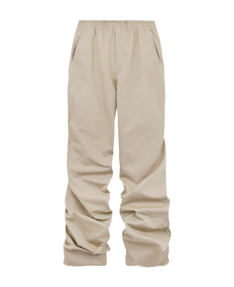 We11 Done Strap Pleated Casual Pants In Nude