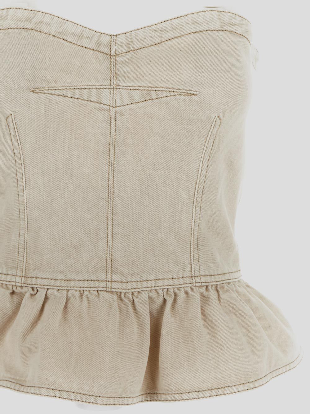 ISABEL MARANT ÉTOILE STRAPLESS DENIM TOP