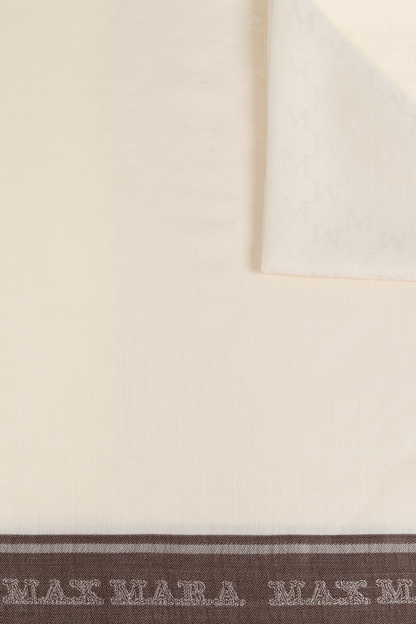Max Mara Fringed Scarf In White