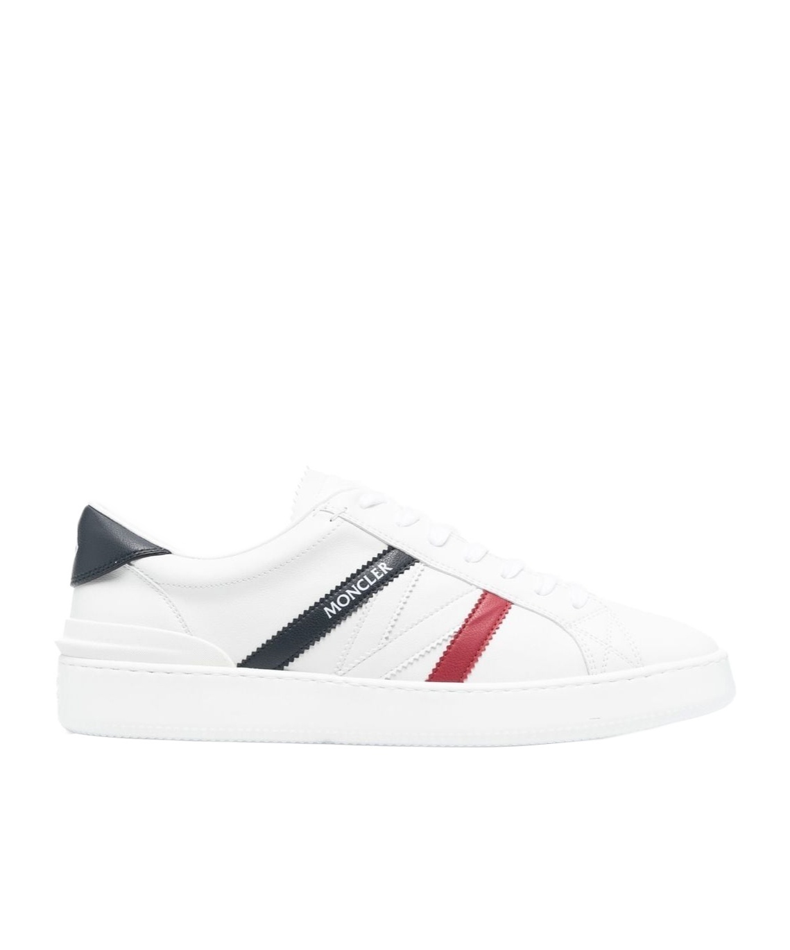 Shop Moncler Lace-up Low-cut Skate Shoes In White