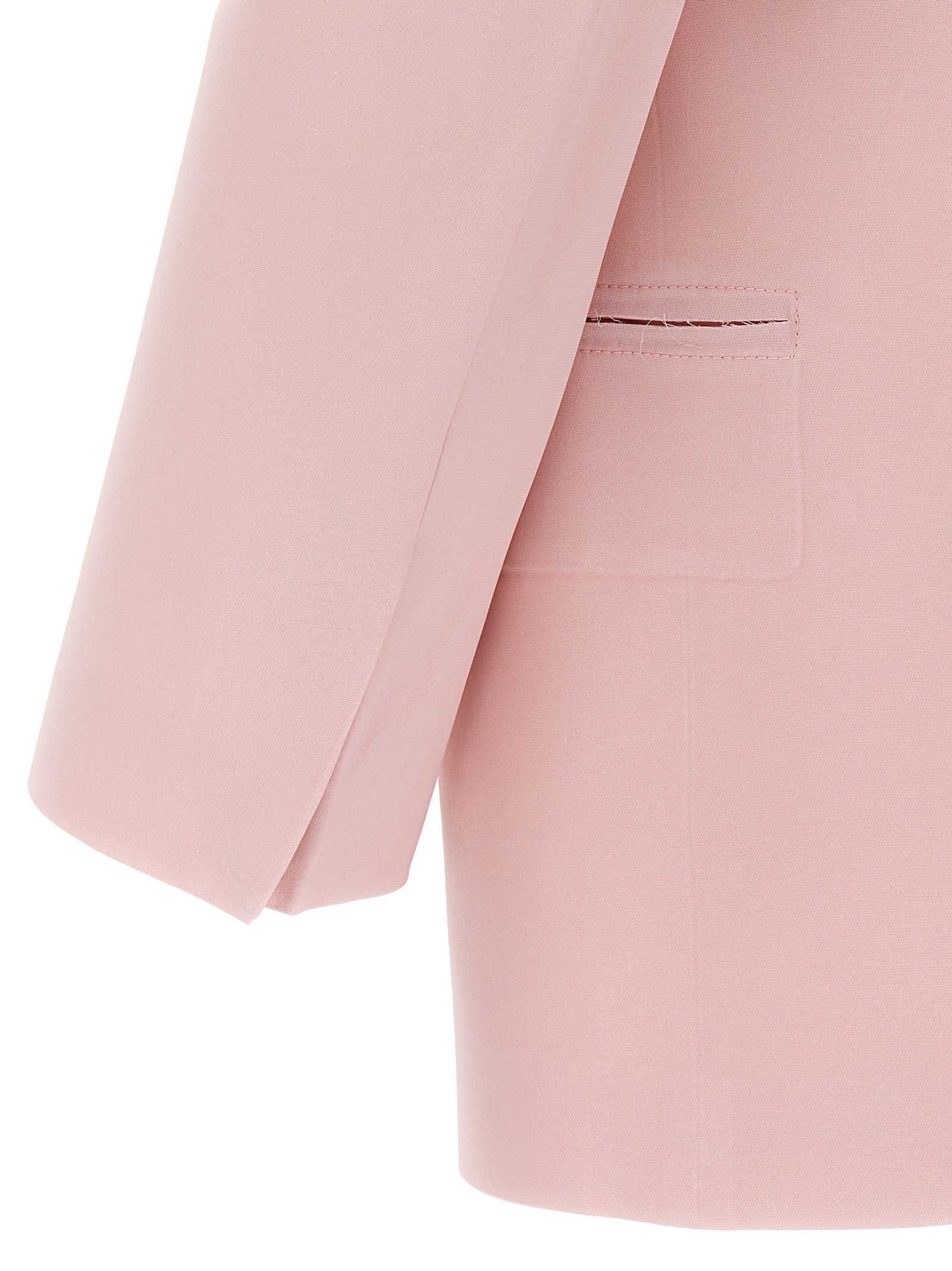 Victoria Beckham Tailored Blazer Jacket Padded Shoulders In Pink