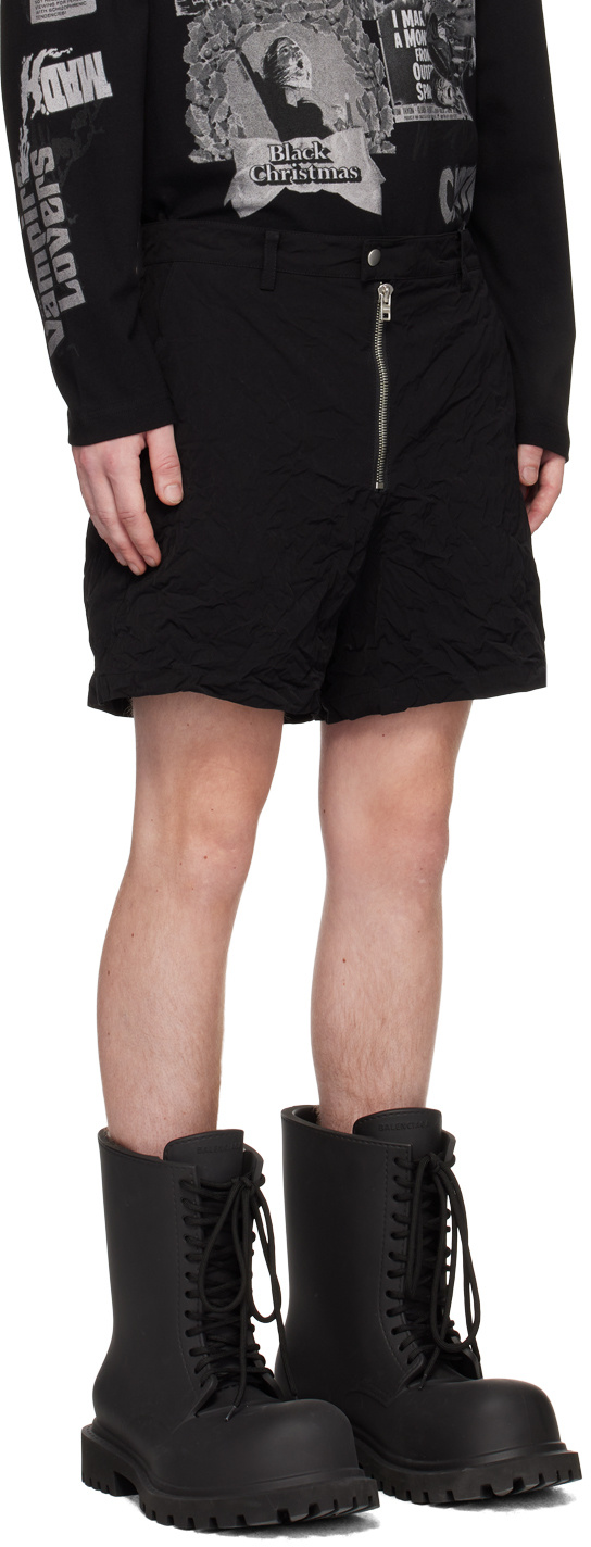 We11 Done Crumpled Shorts In Black