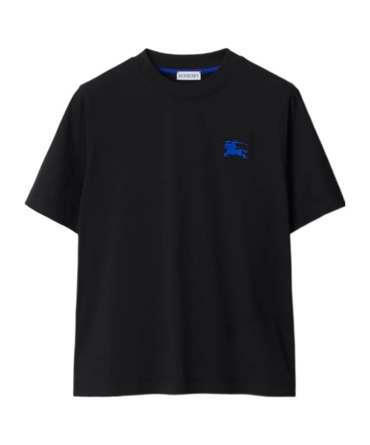 Burberry Cotton Ekd T-shirt In Black