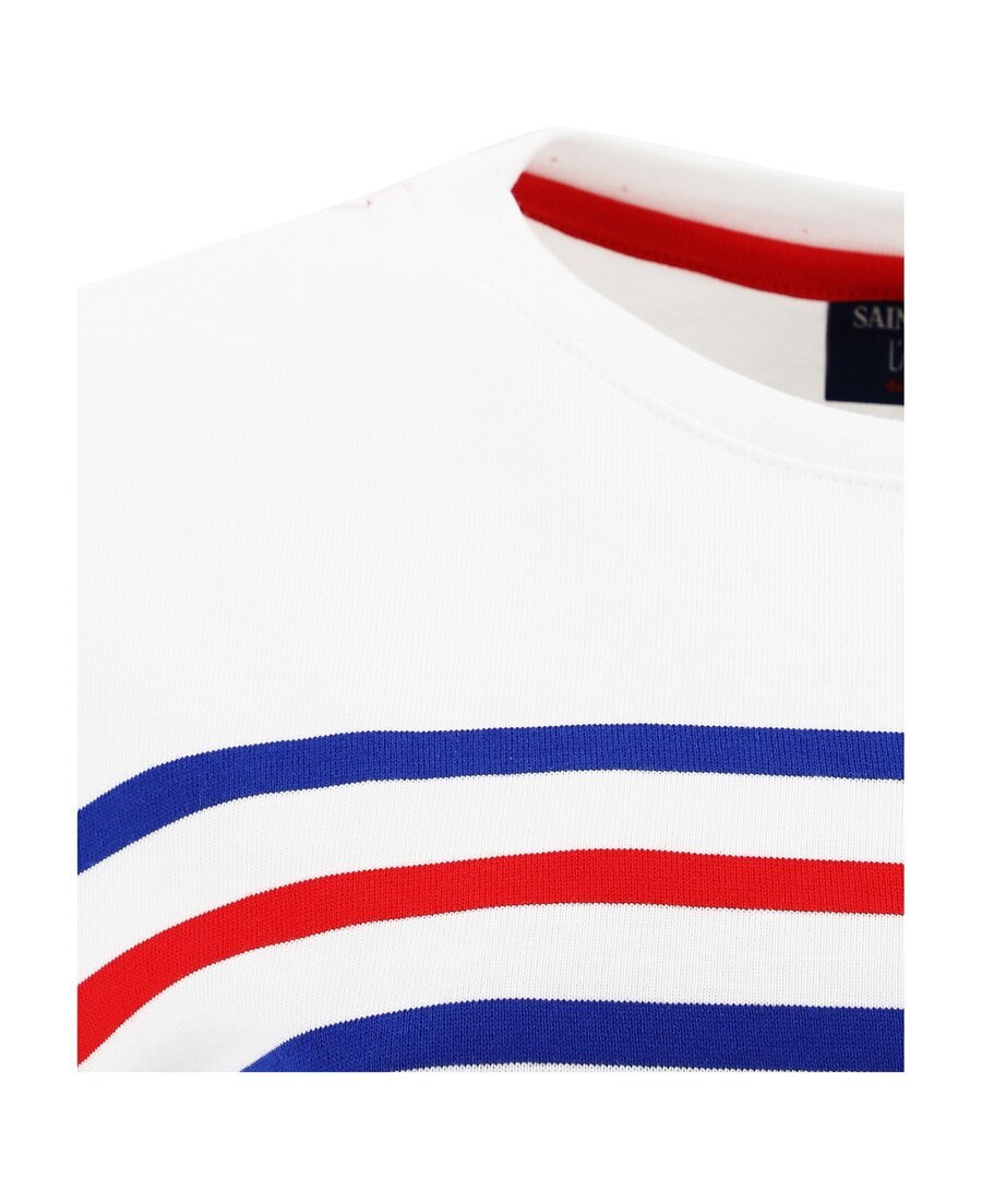 Saint James T-shirt A Righe Naval Ray In White