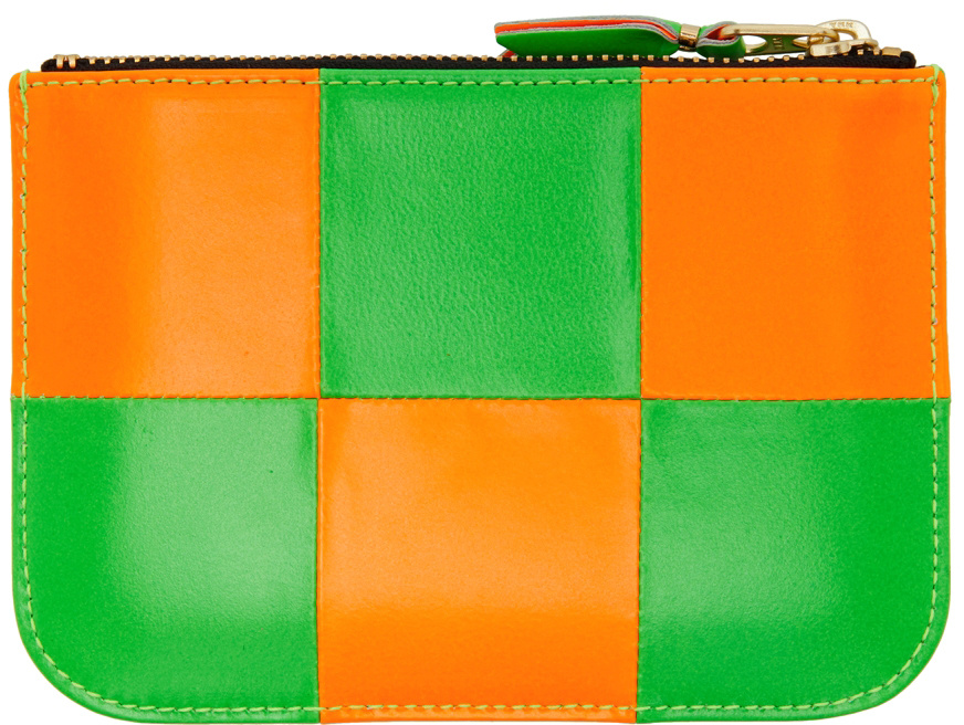COMME DES GARÇONS LATTICE SPLICED ZIPPER CARD BAG