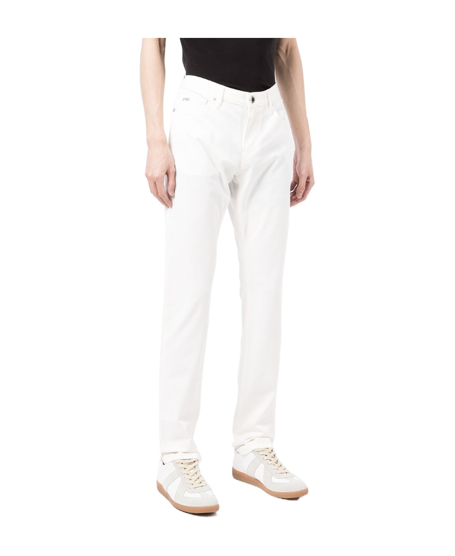 Emporio Armani Mid-rise Straight-leg Jeans In White