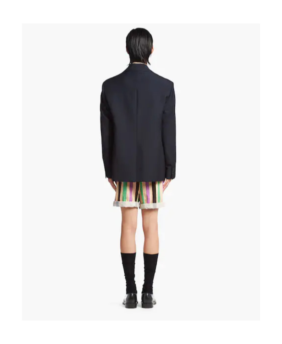 Prada Navy Single Breasted Blazer In Blue