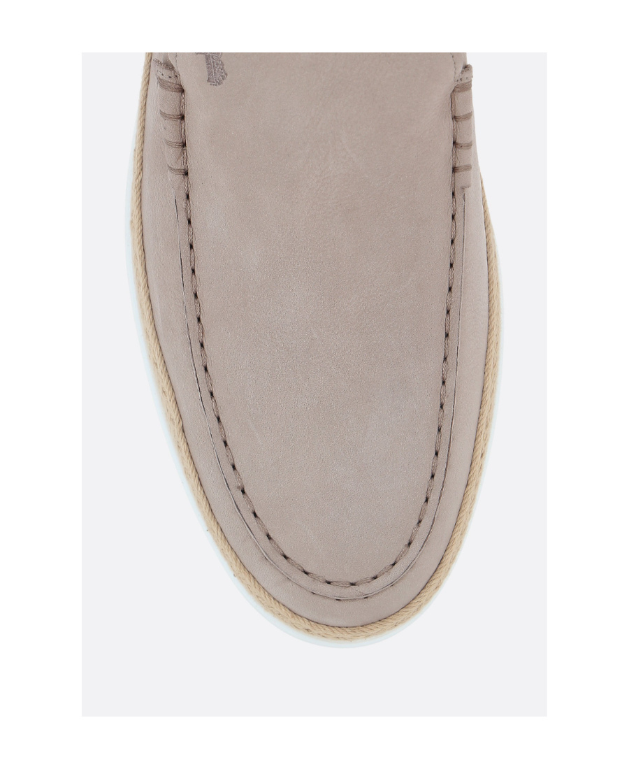 Tod's Man Espadrilles Light Grey Size 8.5 Soft Leather In Nude