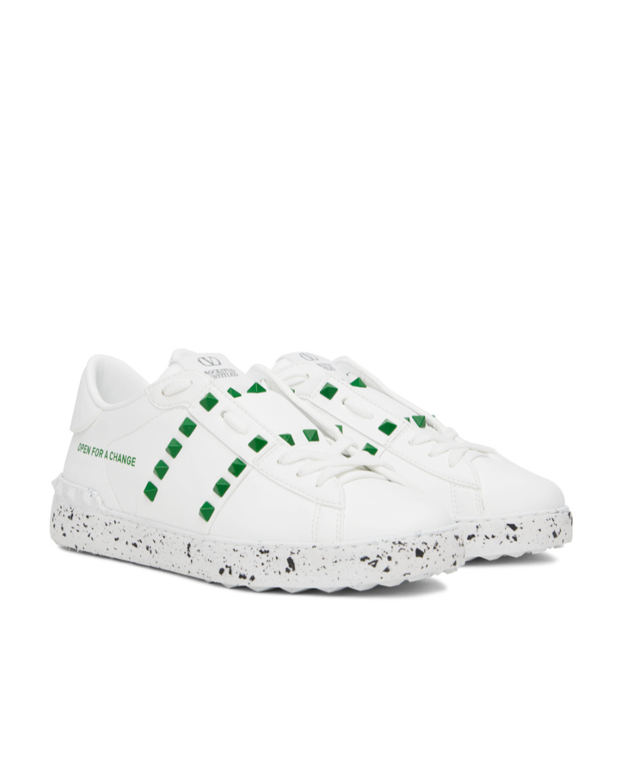 Valentino Rockstud Open For A Change Sneakers In White
