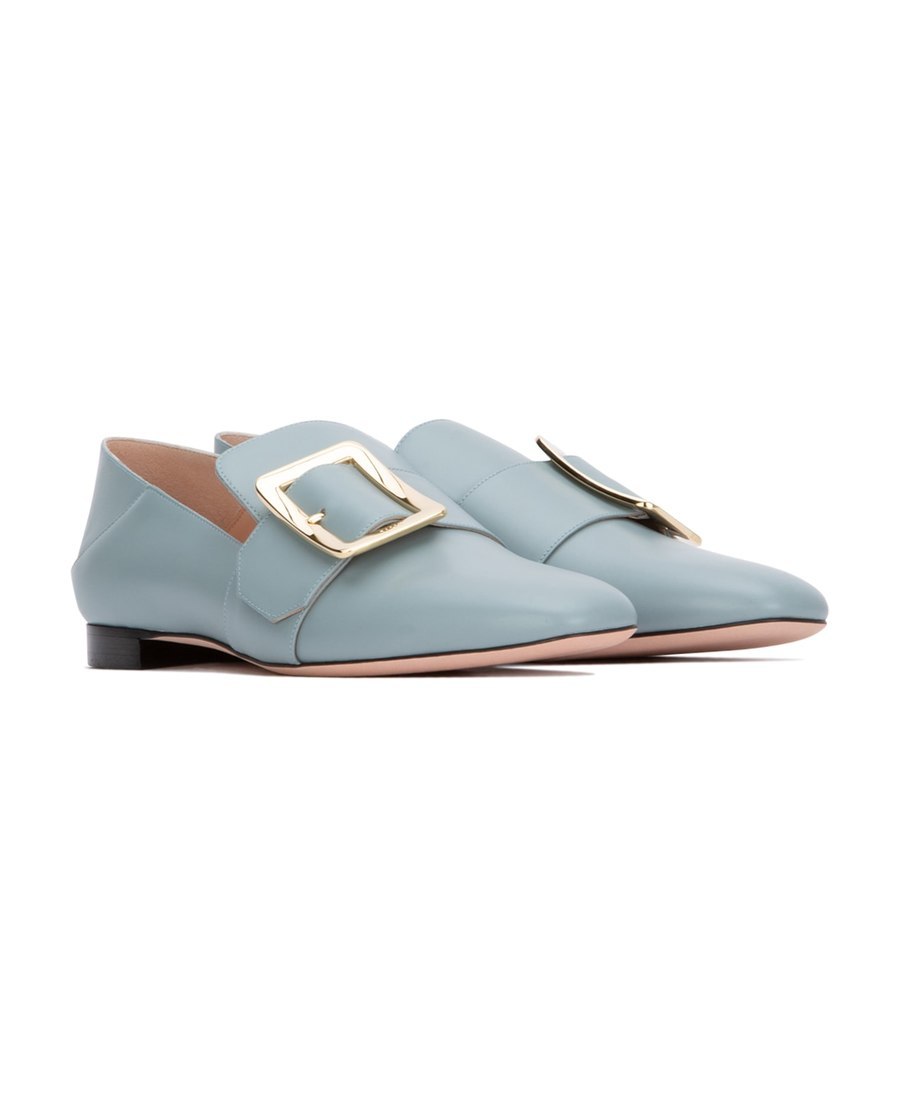 Bally Janelle Buckle Flat-soled Casual Shoes In Gray