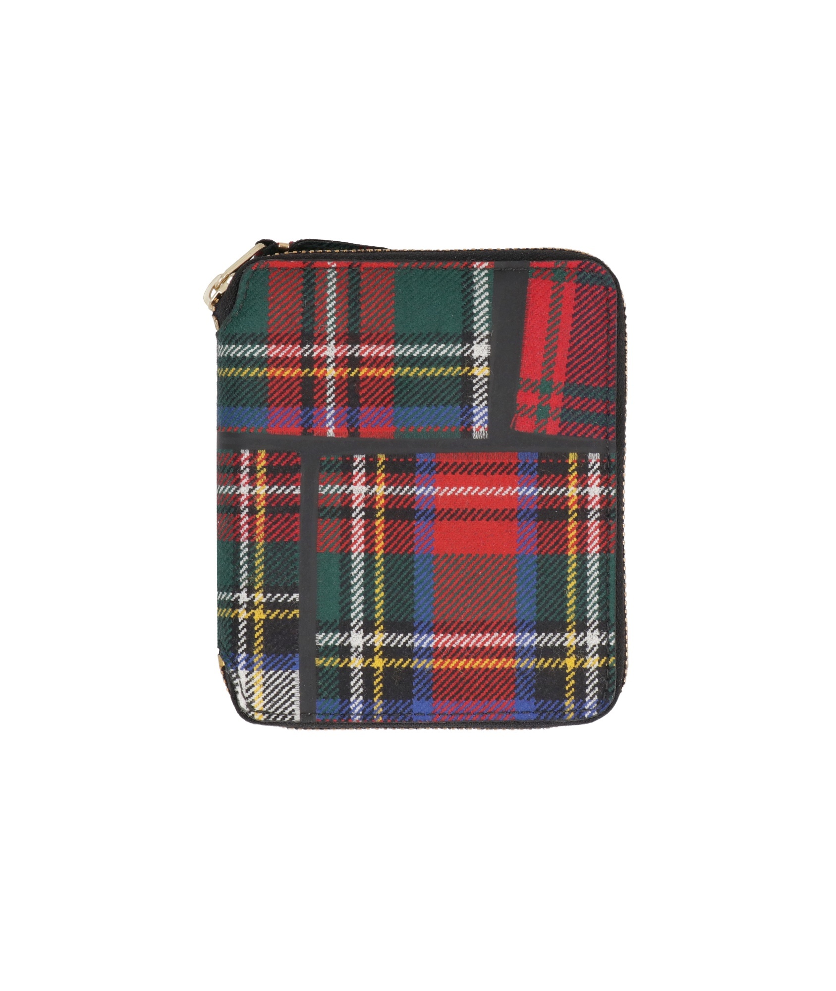 Comme Des Garçons Tartan Wallet In Gray