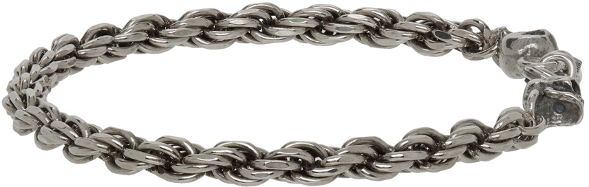 Emanuele Bicocchi Exclusive Sale Of Silver Rope Chain Bracelet In Gray