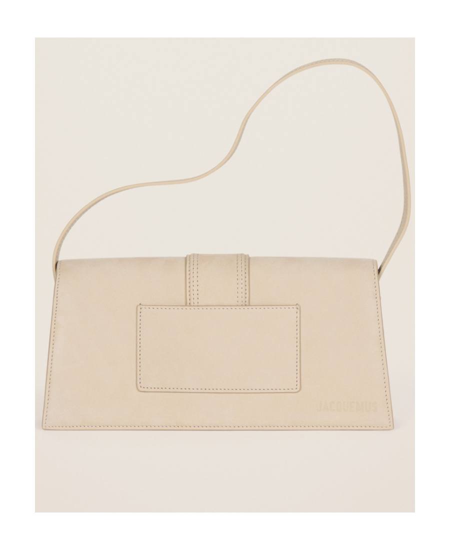 Jacquemus Leather Shoulder Bag With Elegant Design And Versatile Dimensions In Nude