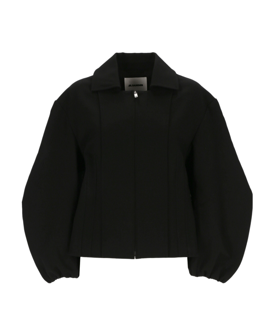 Jil Sander Lapel Long-sleeved Casual Jacket In Black