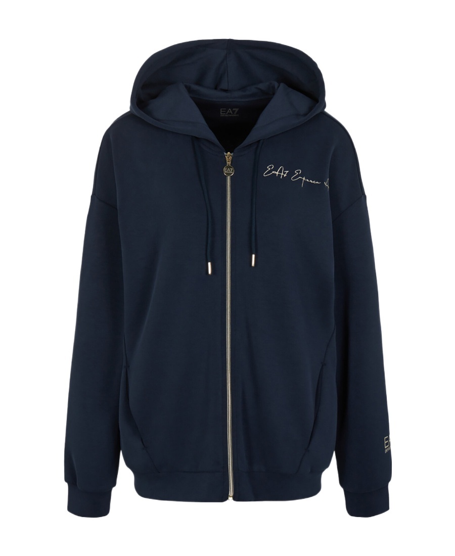 Ea7 Long-sleeved Sweater In Black