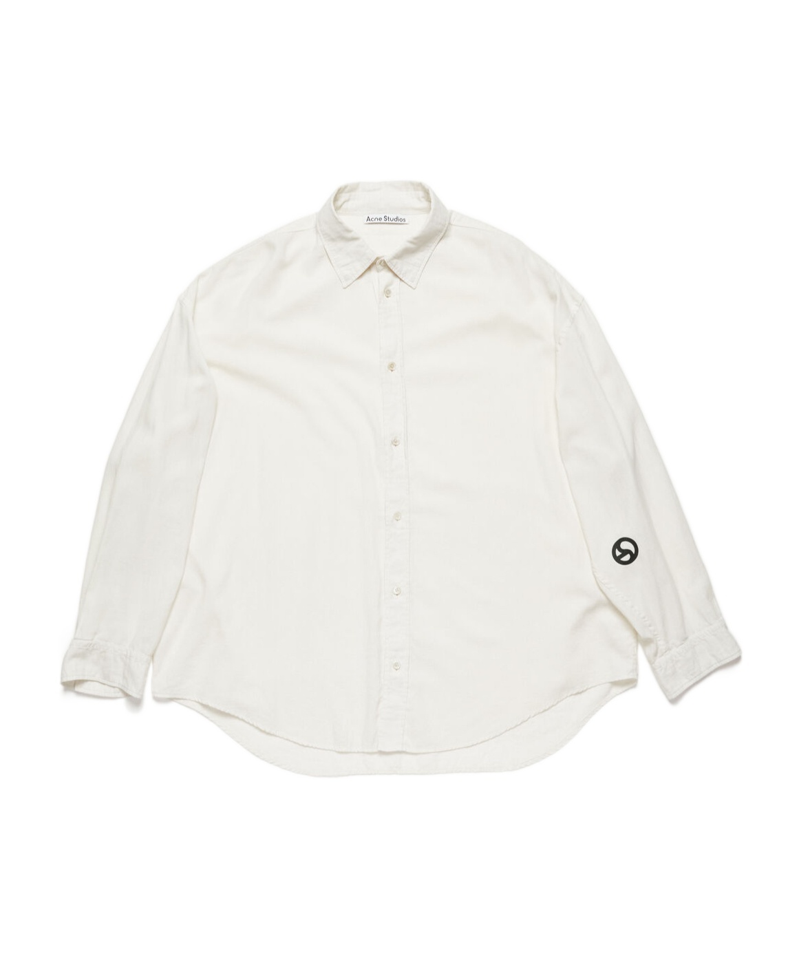 Acne Studios Logo-patch Cotton Shirt In White