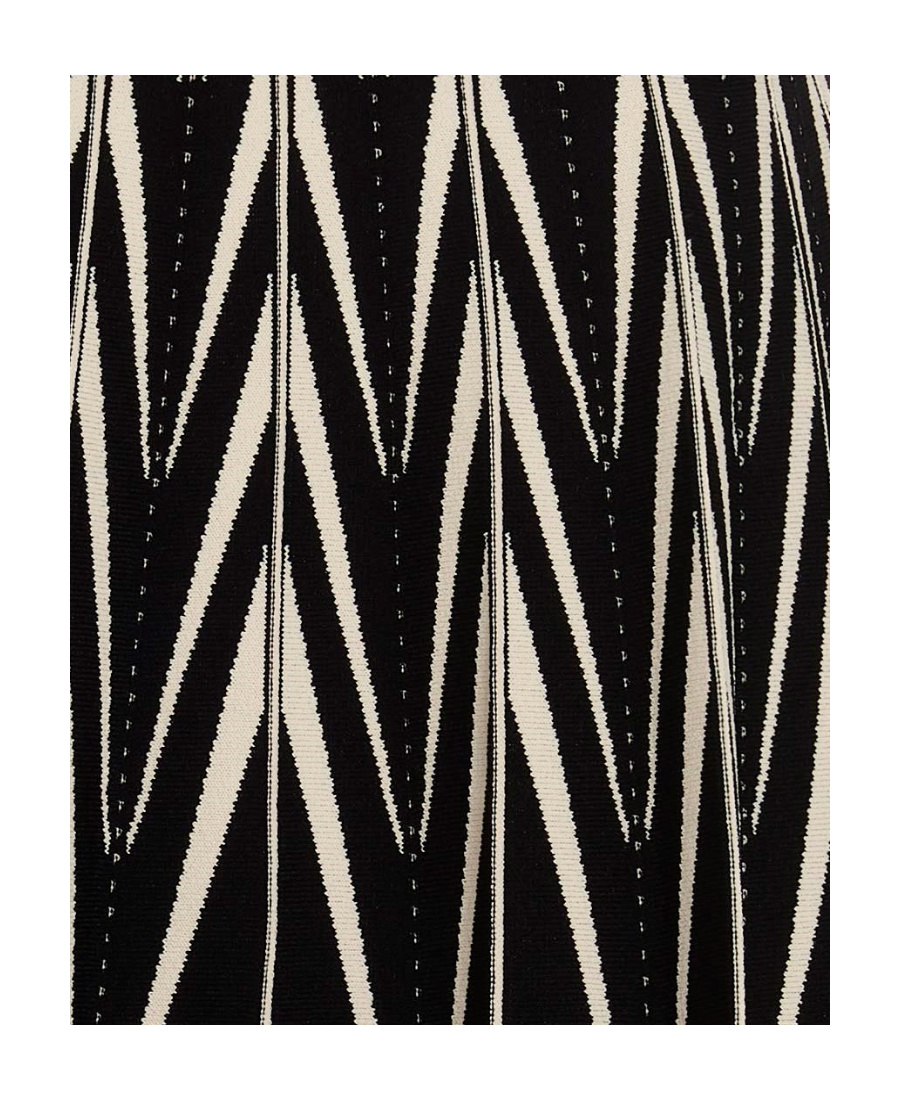 Shop Alexander Mcqueen Zig-zag Pleated Mini Skirt In Black