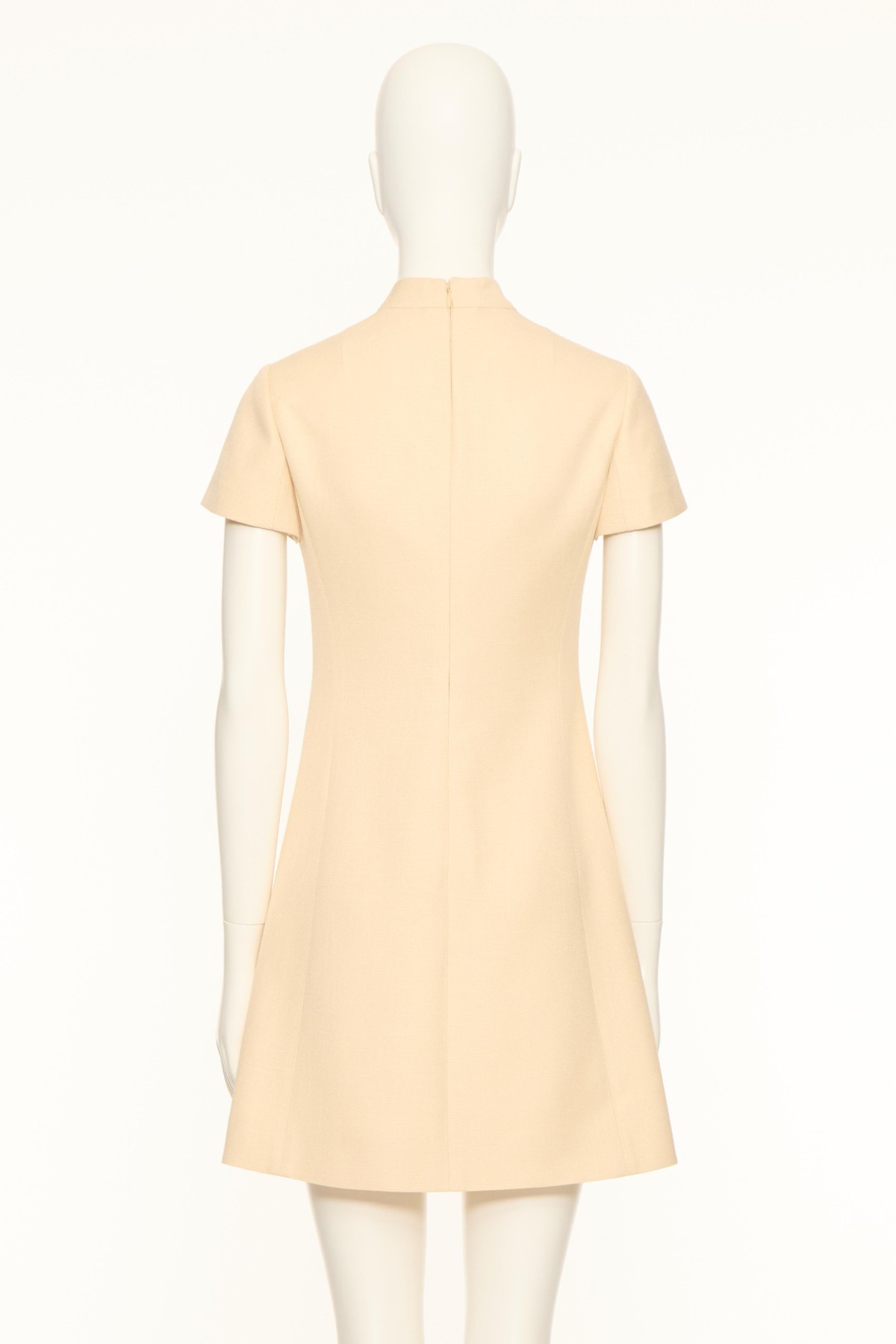 Valentino Short Sleeve Dress In Nude