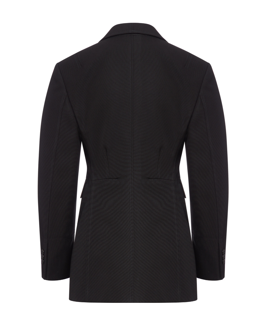 Bottega Veneta Lace Up Coat In Black