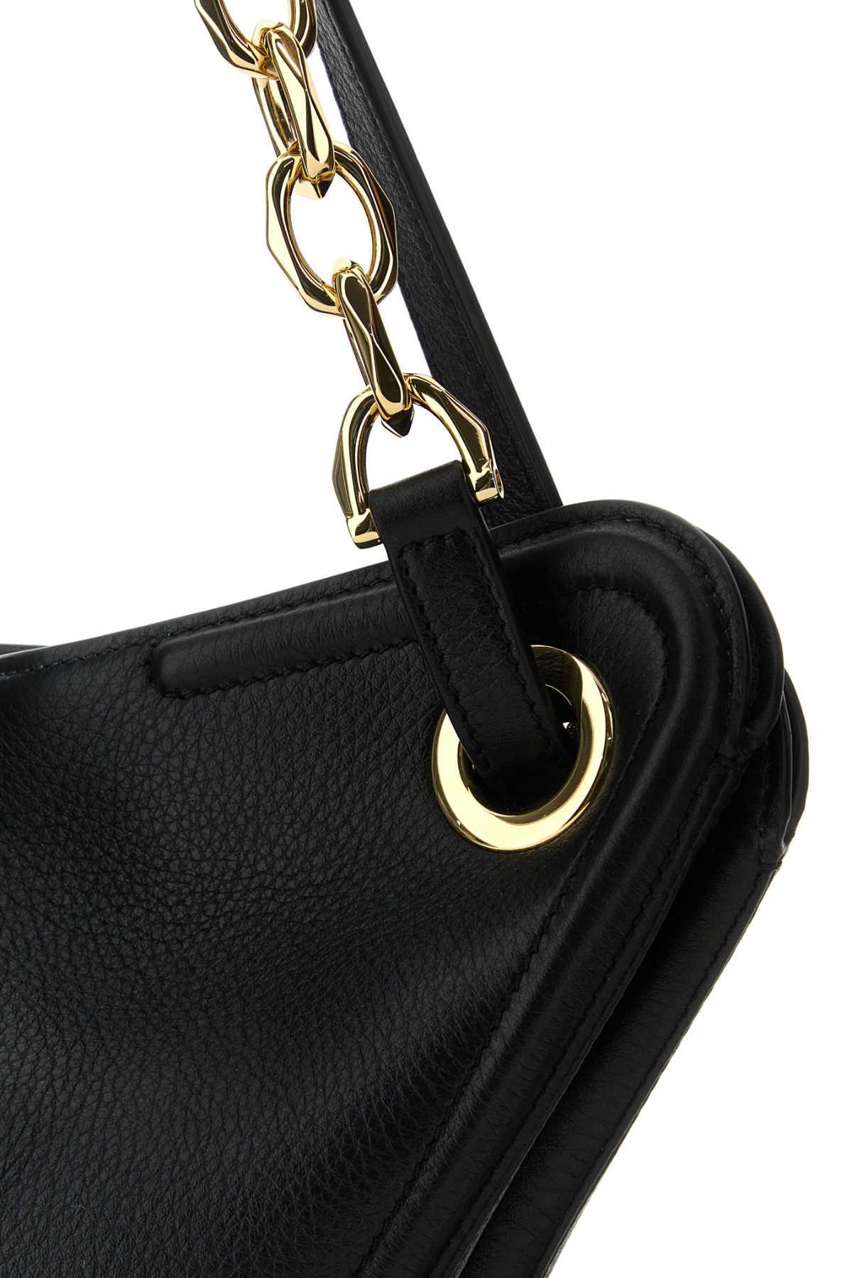 Valentino Vlogo Signature Chain-link Shoulder Bag In Black