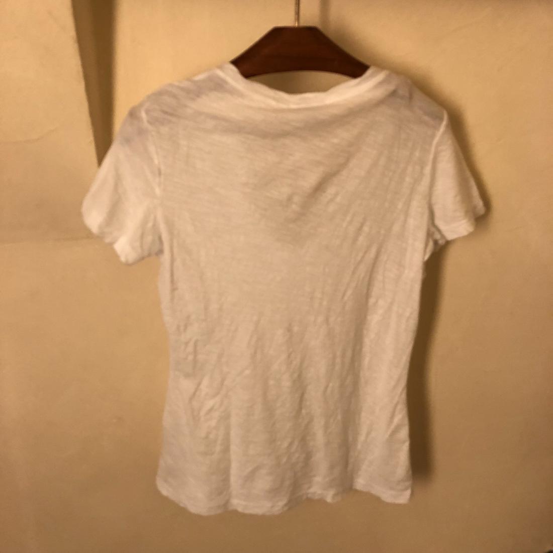 Shop James Perse V-neck Cotton T-shirt In White
