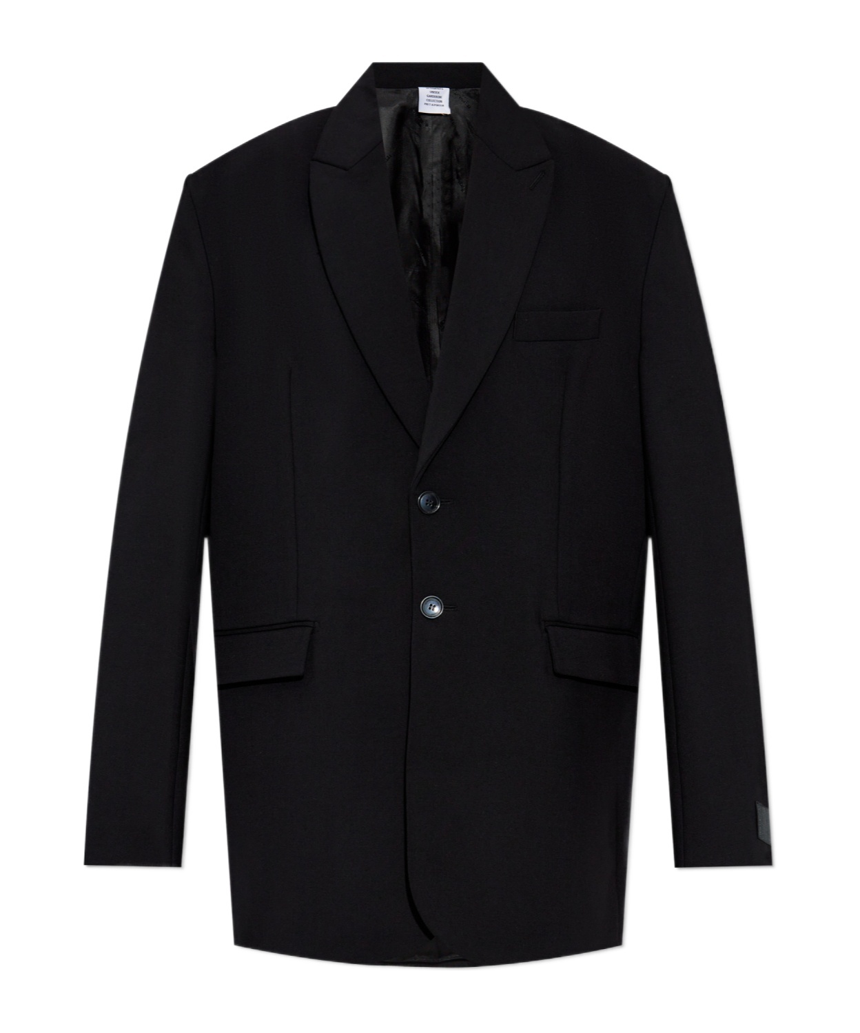 Vetements Long-sleeved Suit Coat In Black