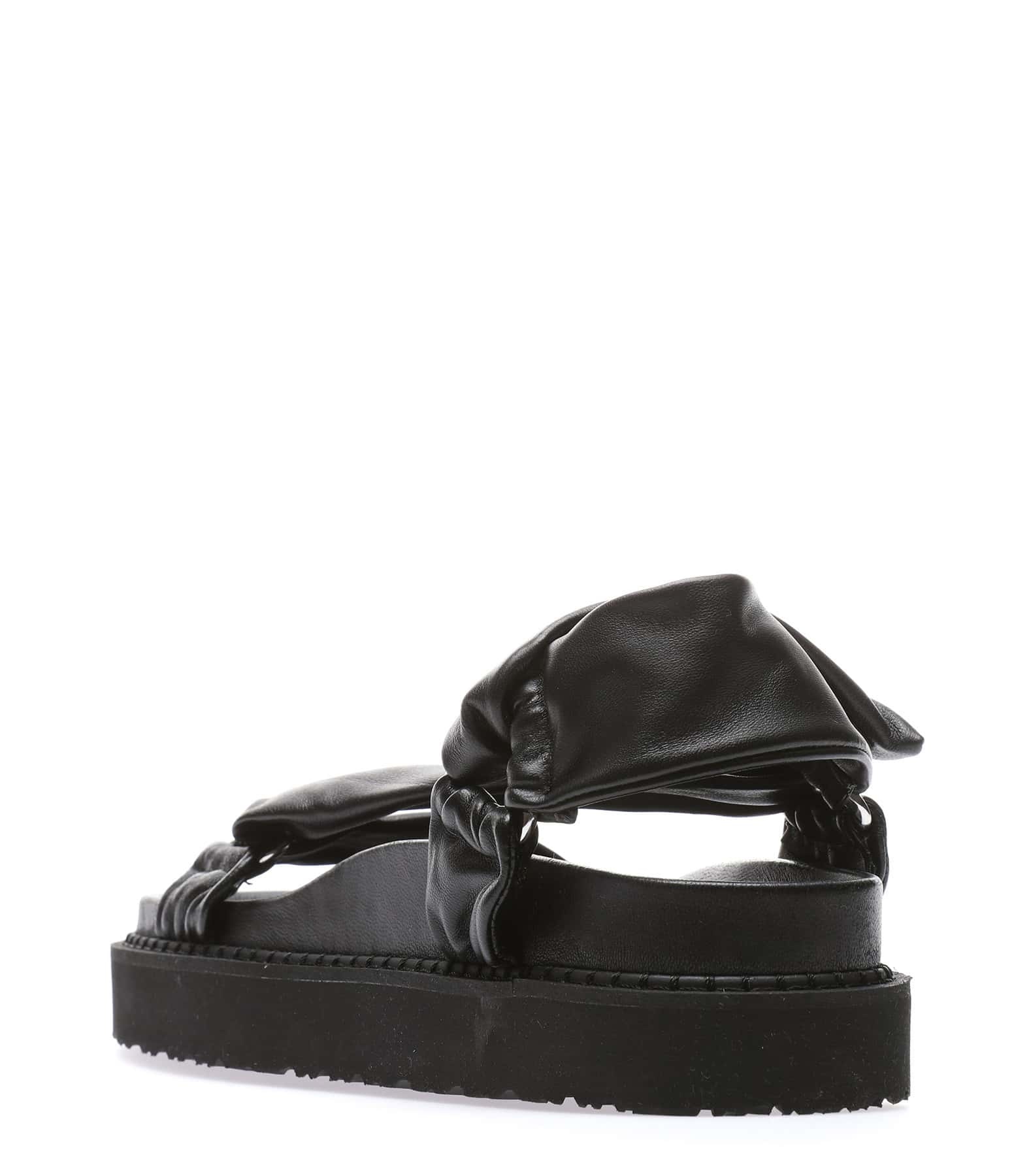 Isabel Marant Naori Grained-leather Sandals In Black
