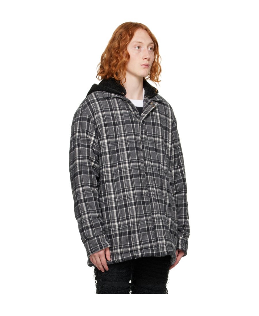 Alyx Logo Plaid-filled Jacket In Black