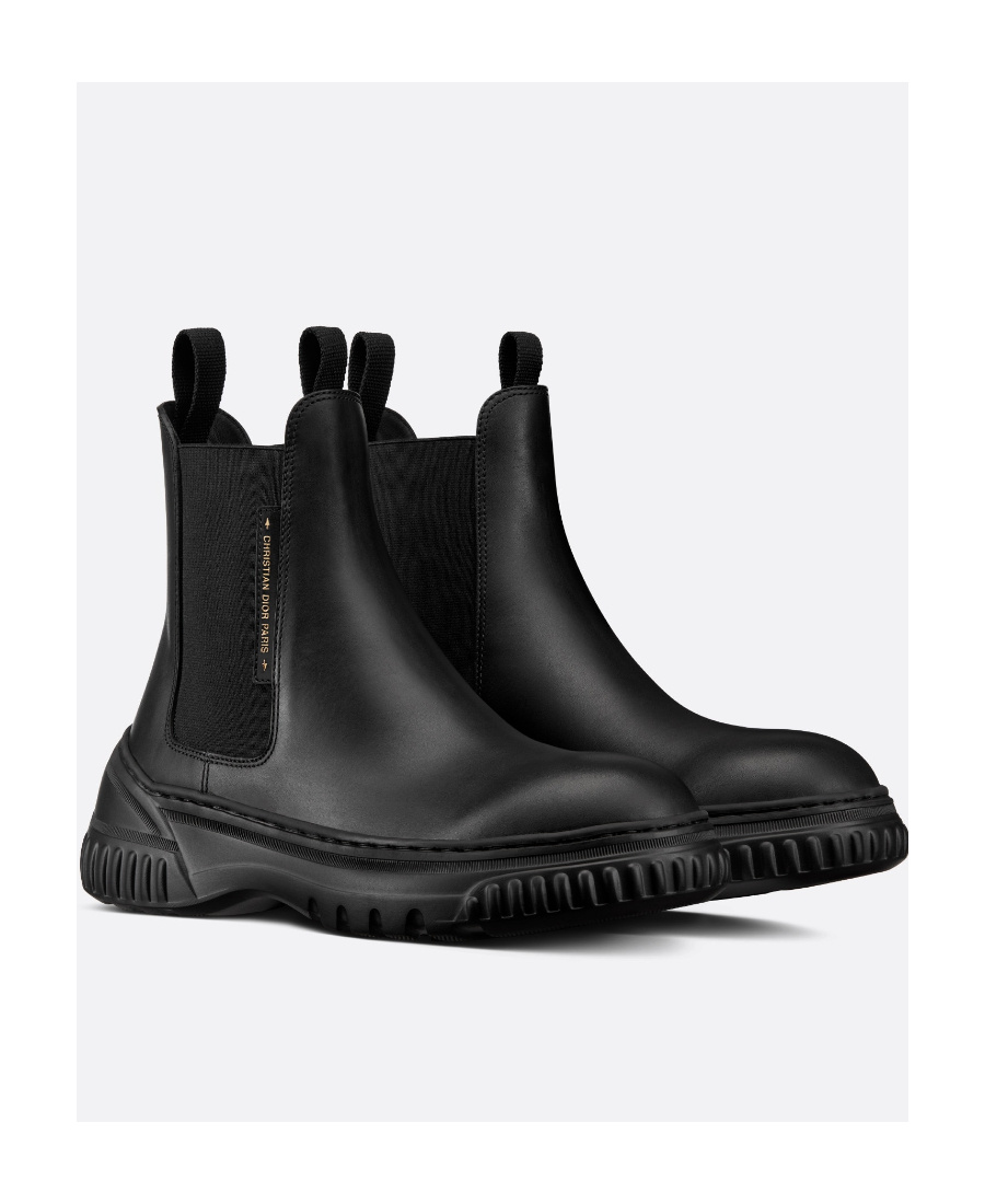 Dior Logo Short Boots In Black