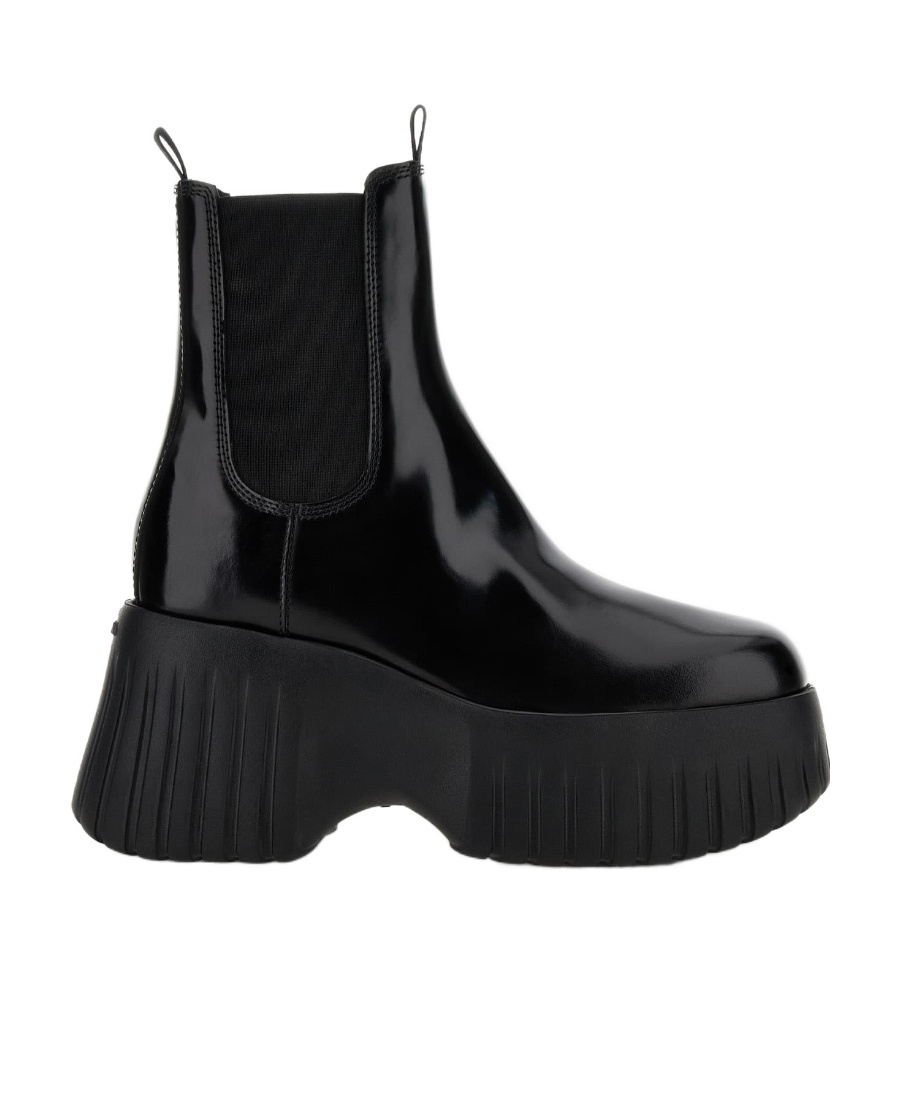 Hogan H-stripes Wedge Chelsea In Black