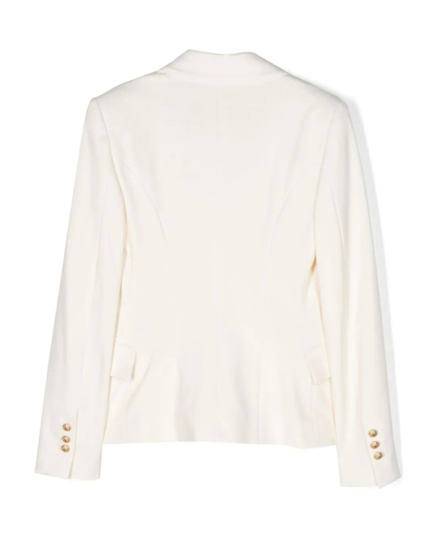 BALMAIN EMBOSSED-BUTTON DOUBLE-BREASTED BLAZER