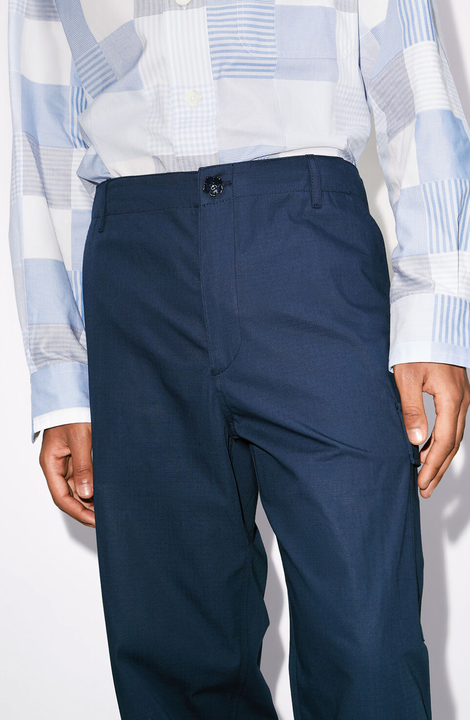Kenzo Cargo Pants In Blue