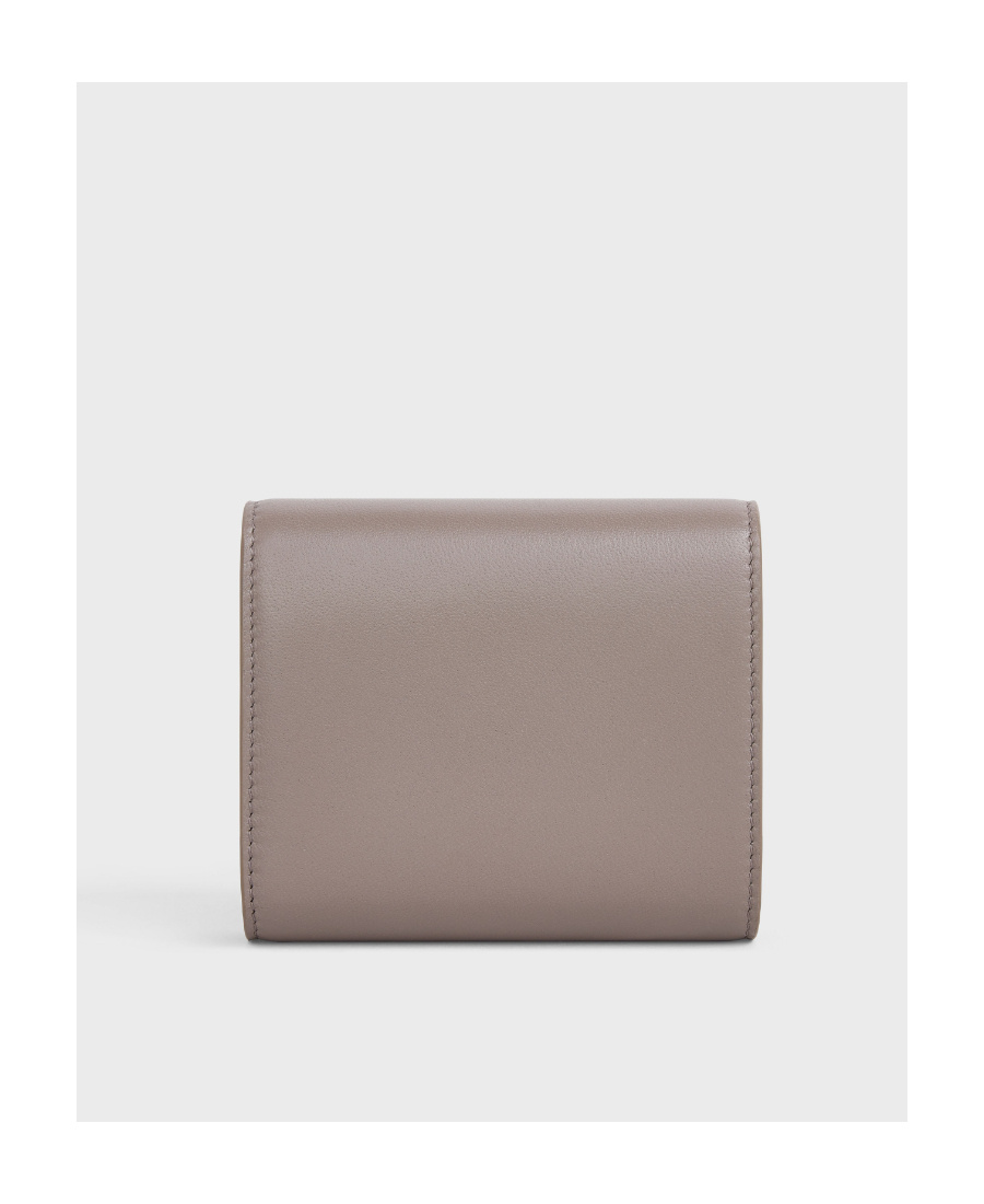 Celine Triomphe Small Wallet In Gray