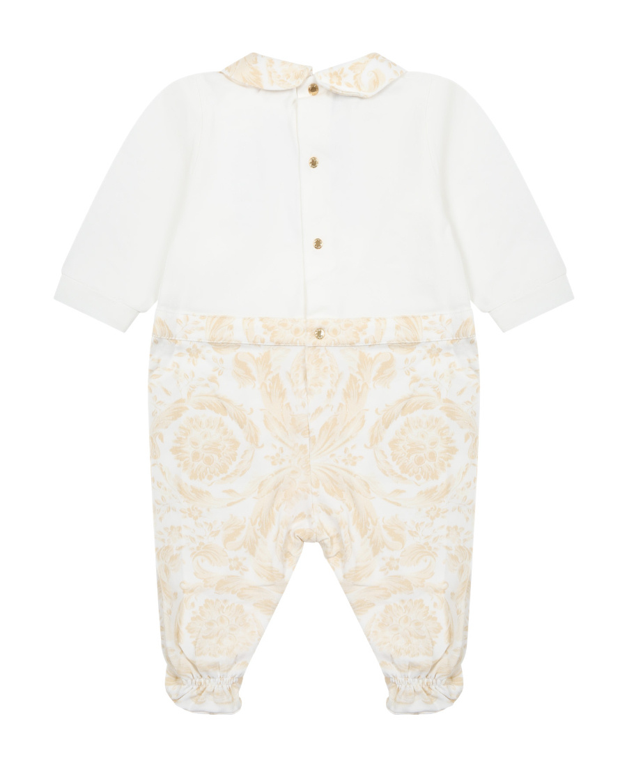 Versace Barocco-print Cotton Pajamas In White