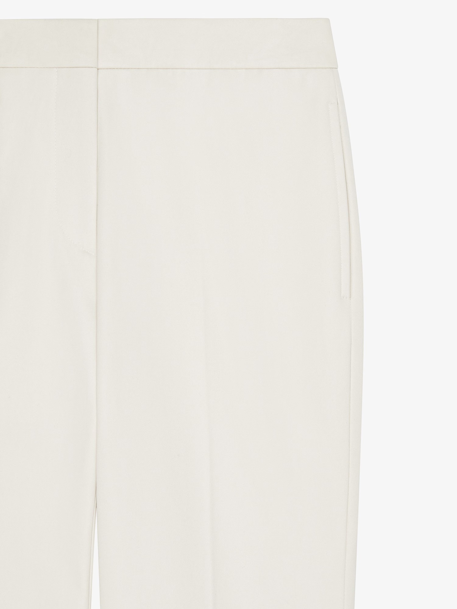 Givenchy High-waist Tailored Cropped Trousers In White
