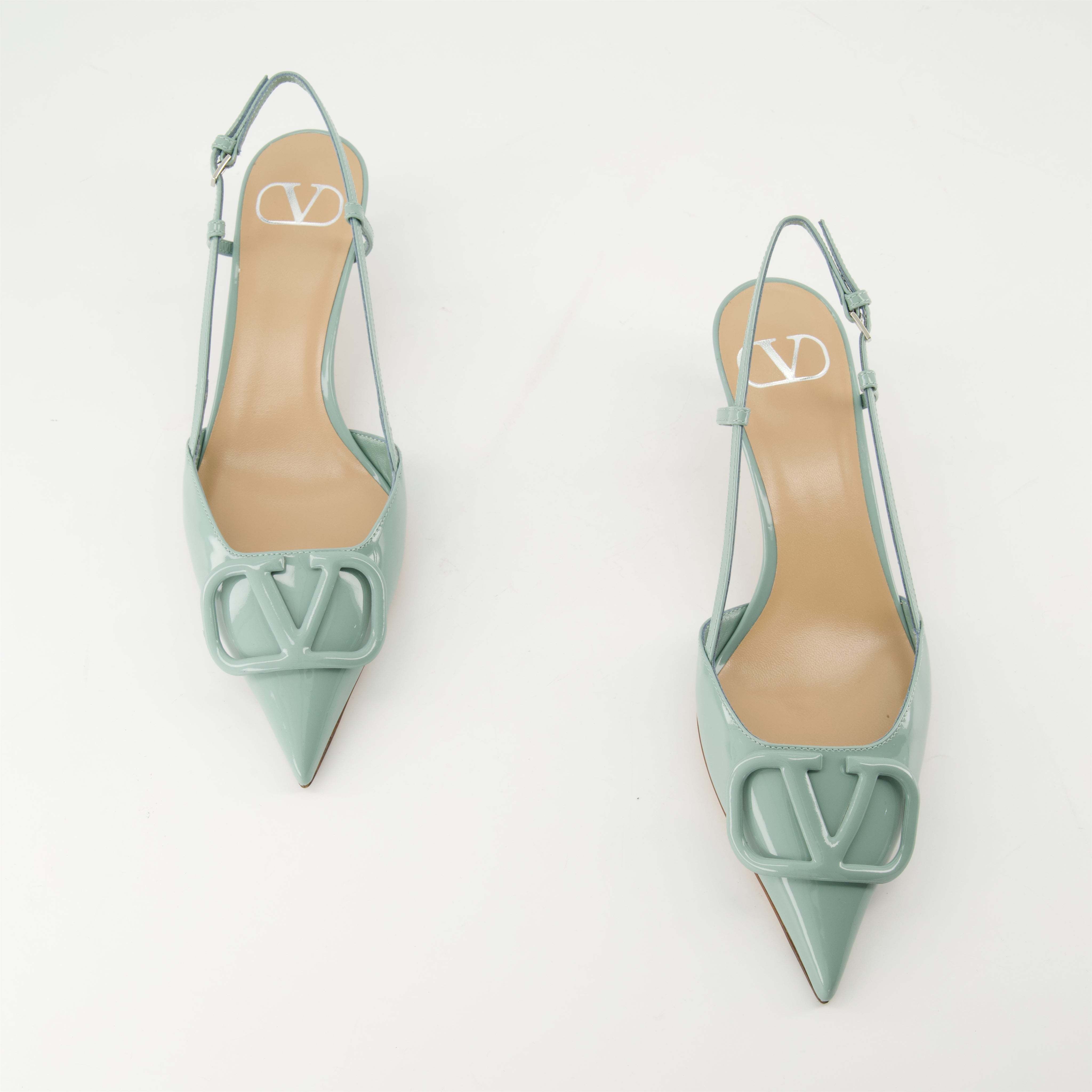 Valentino Vlogo High-heeled Sandals In Gray