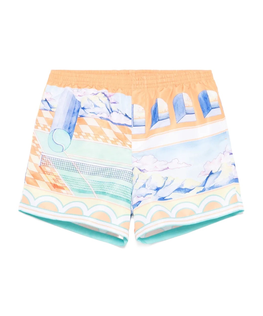 Casablanca Summer Mini Drawstring Shorts For Men In Multi-color