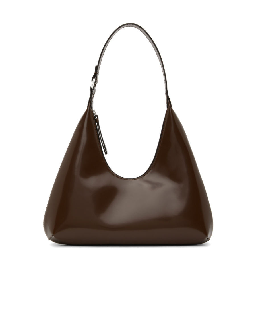 By Far Zippered Shoulder Bag In Brown